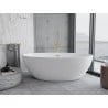 Mexen Nike freistehende Badewanne 175 x 100 cm, weiß, Ablauf in gebürstetem Gold - 54071751000-55