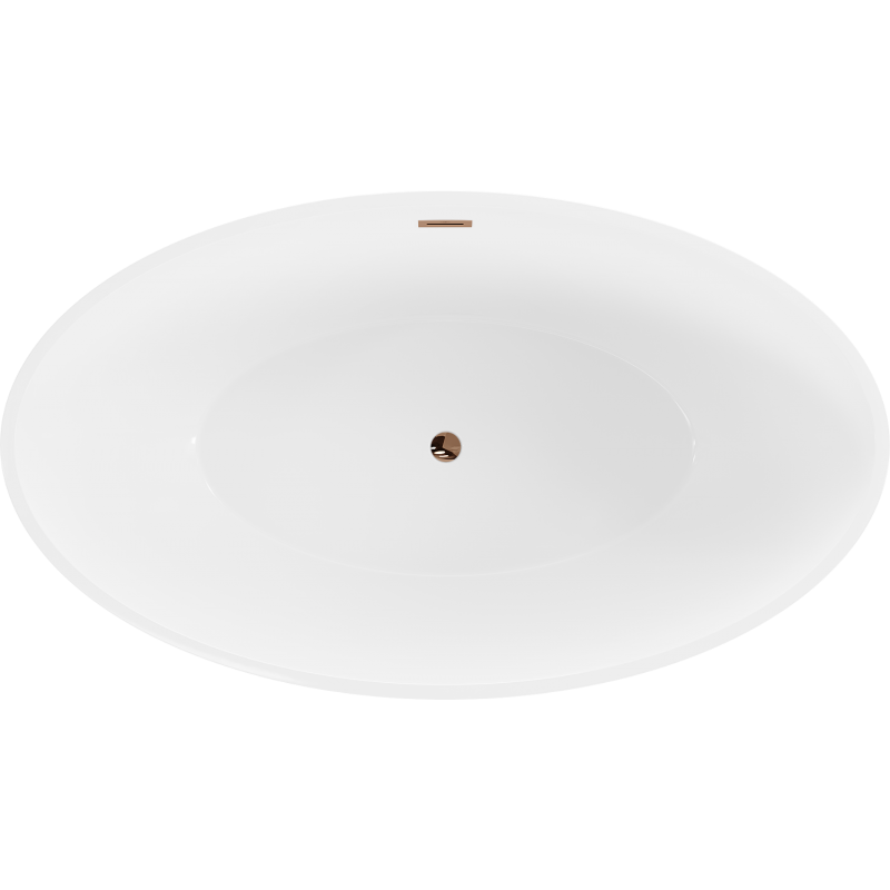 Mexen Nike baignoire autoportante 175 x 100 cm, blanche, trop-plein or rose - 54071751000-60