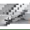 Mexen Nike freistehende Badewanne 175 x 100 cm, weiß, Überlauf gun gray gebürstet - 54071751000-66