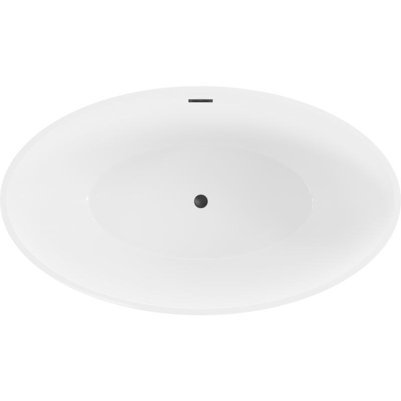 Mexen Nike freestanding bathtub 175 x 100 cm, white, black overflow - 54071751000-70