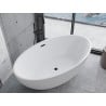 Mexen Nike freistehende Badewanne 175 x 100 cm, weiß, schwarzer Überlauf - 54071751000-70