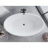 Mexen Nike freistehende Badewanne 175 x 100 cm, weiß, schwarzer Überlauf - 54071751000-70