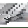 Mexen Nike vrijstaande badkuip 175 x 100 cm, wit, overloop gun metal - 54071751000-95