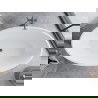 Mexen Nike vrijstaande badkuip 175 x 100 cm, wit, overloop gun metal - 54071751000-95