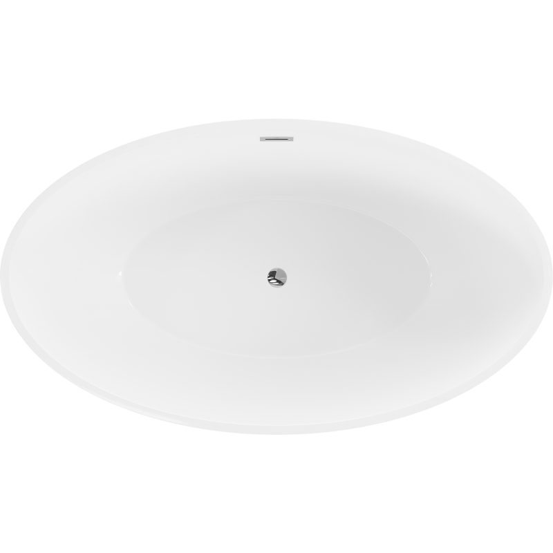 Mexen Nike Freestanding Bath 175 x 100 cm, White/Black, Chrome Overflow - 54071751075-01