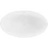 Mexen Nike freistehende Badewanne 175 x 100 cm, weiß/schwarz, weißer Überlauf - 54071751075-20