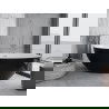 Mexen Nike vrijstaande badkuip 175 x 100 cm, wit/zwart, chroom overloop - 54071751075-01