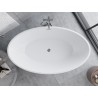 Mexen Nike eraldiseisev vann 175 x 100 cm, valge/must, kroom ülevool - 54071751075-01