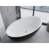 Mexen Nike Badewanne freistehend 175 x 100 cm, weiß/schwarz, Überlauf chrom - 54071751075-01