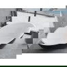 Mexen Nike vrijstaande badkuip 175 x 100 cm, wit/zwart, chroom overloop - 54071751075-01