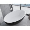 Mexen Nike freistehende Badewanne 175 x 100 cm, weiß/schwarz, weißer Überlauf - 54071751075-20
