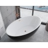 Mexen Nike vabalt seisev vann 175 x 100 cm, valge/must, ülevool roosa kuld - 54071751075-60