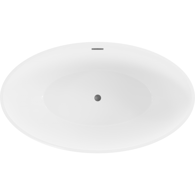 Mexen Nike freestanding bath 175 x 100 cm, white/black, brushed gun gray overflow - 54071751075-66