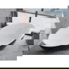 Mexen Nike vrijstaande badkuip 175 x 100 cm, wit/zwart, overloop geborsteld koper - 54071751075-65
