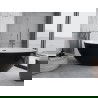 Mexen Nike vrijstaande badkuip 175 x 100 cm, wit/zwart, overloop gun gray geborsteld - 54071751075-66
