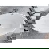 Mexen Nike vrijstaande badkuip 175 x 100 cm, wit/zwart, overloop gun gray geborsteld - 54071751075-66