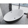 Mexen Nike vaba seisev vann 175 x 100 cm, valge/must, ülejooks must - 54071751075-70