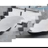 Mexen Nike vrijstaande badkuip 175 x 100 cm, wit/zwart, zwarte overloop - 54071751075-70