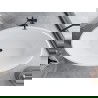 Mexen Nike vrijstaande badkuip 175 x 100 cm, wit/zwart, zwarte overloop - 54071751075-70