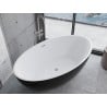 Mexen Nike Badewanne freistehend 175 x 100 cm, weiß/schwarz, Überlauf verchromt - 54071751075-97