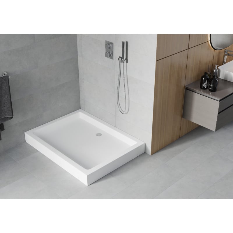 Mexen Rio rectangular shower tray 100 x 80 cm, white - 45108010