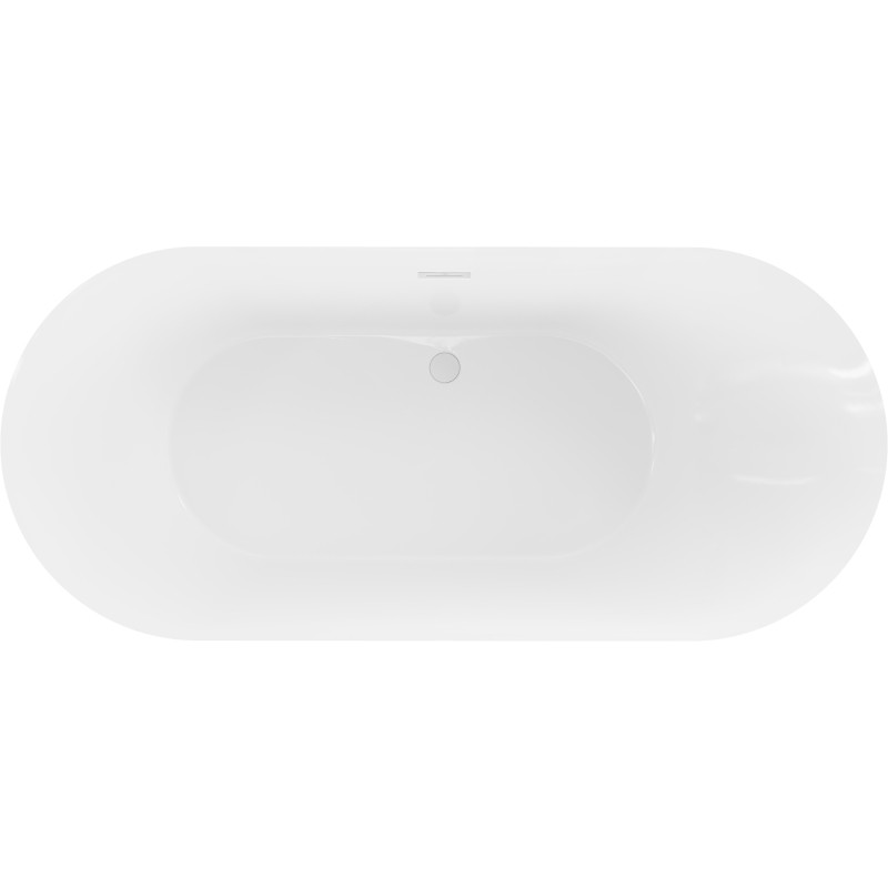 Mexen Roxy Freestanding Bathtub 180 x 85 cm, White, White Overflow - 51201808500-20