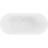 Mexen Roxy vrijstaande badkuip 180 x 85 cm, wit, witte overloop - 51201808500-20