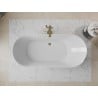 Mexen Roxy freistehende Badewanne 180 x 85 cm, weiß, Überlauf gold - 51201808500-50