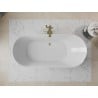 Mexen Roxy freistehende Badewanne 180 x 85 cm, weiß, mit gebürstetem goldenen Overflow - 51201808500-55