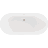 Mexen Roxy freistehende Badewanne 180 x 85 cm, Weiß, Abfluss roségold - 51201808500-60