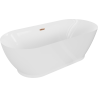 Mexen Roxy freistehende Badewanne 180 x 85 cm, Weiß, Abfluss roségold - 51201808500-60