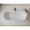 Mexen Roxy freistehende Badewanne 180 x 85 cm, Weiß, Abfluss roségold - 51201808500-60