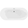 Mexen Roxy freestanding bath 180 x 85 cm, white, brushed gun gray overflow - 51201808500-66