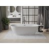 Mexen Roxy freistehende Badewanne 180 x 85 cm, weiß, Abfluss gun gray gebürstet - 51201808500-66