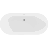 Mexen Roxy freistehende Badewanne 180 x 85 cm, Weiß, mit schwarzem Überlauf - 51201808500-70