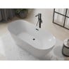 Mexen Roxy freistehende Badewanne 180 x 85 cm, Weiß, mit schwarzem Überlauf - 51201808500-70