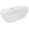 Mexen Roxy samostojeća kada 180 x 85 cm, bijela, preljev gun metal - 51201808500-95