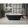 Mexen Roxy freestanding bath 180 x 85 cm, white/black, gold overflow - 51201808575-50