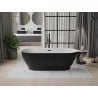 Baignoire Mexen Roxy autoportante 180 x 85 cm, blanche/noire, trop-plein noir - 51201808575-70