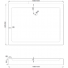 Mexen Rio rechthoekige douchebak 120 x 80 cm, wit - 45108012