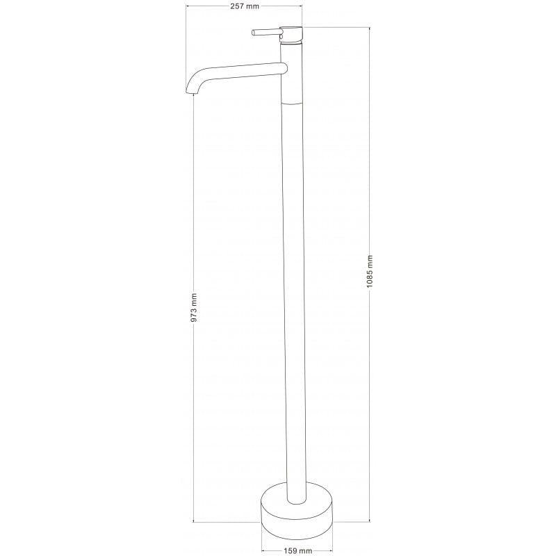 Mexen Rumba freestanding washbasin faucet, gold - 73534-50
