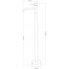 Mexen Rumba robinet de lavabo autoportant, doré - 73534-50