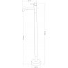 Mexen Rumba robinet de lavabo autoportant, or - 73534-50