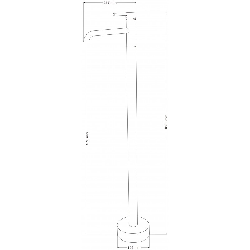Mexen Rumba robinet de lavabo autoportant, noir - 73534-70