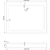 Mexen Rio rectangular shower tray 100 x 80 cm, white - 45108010