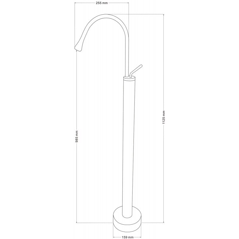 Mexen Dorado freestanding washbasin faucet, black - 747334-70