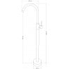 Mexen Alma robinet de lavabo autoportant, chrome - 75034-00