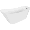 Mexen Alta vrijstaande badkuip 170 x 75 cm, wit, chroom overloop - 52141707500-01