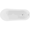 Mexen Alta freistehende Badewanne 170 x 75 cm, weiß, Überlauf chrom - 52141707500-01