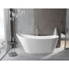 Mexen Alta freistehende Badewanne 170 x 75 cm, weiß, mit Überlauf aus Chrom - 52141707500-01